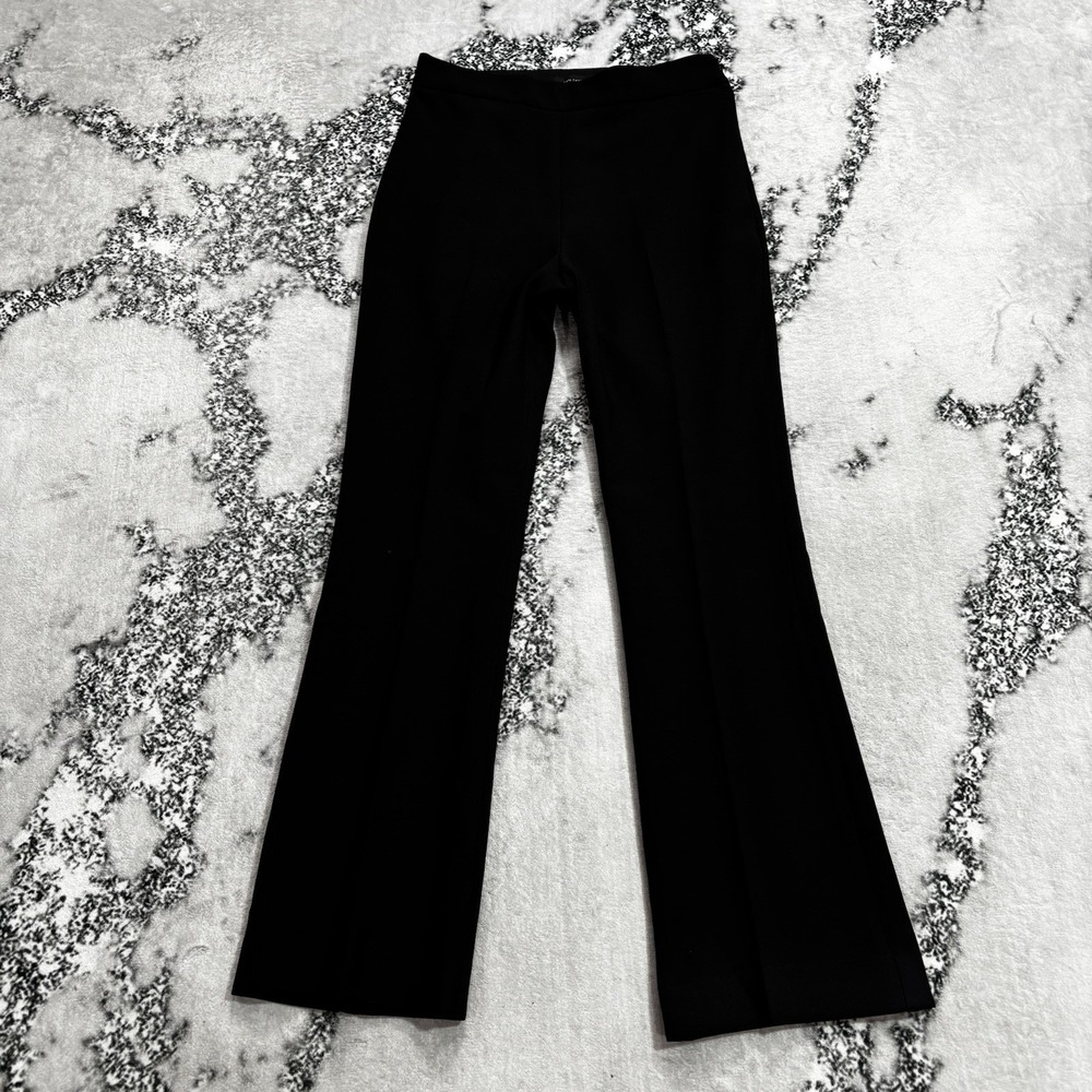 Ann Taylor Women's Pull On Flare Pants Size 4 Black Stretch Career